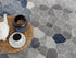2' X 3' Navy Blue Cobblestone Pattern Scatter Rug